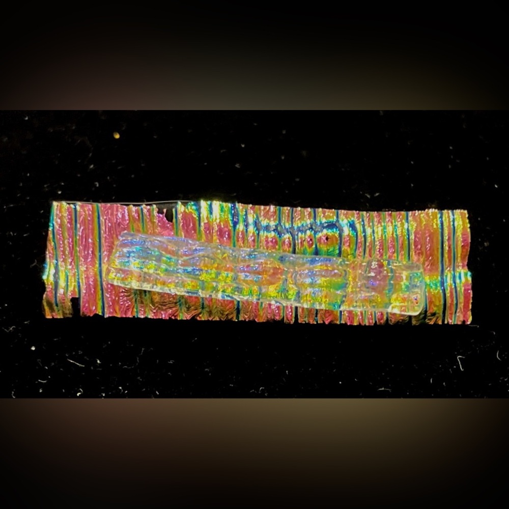 Vibrant  Opal Disc Dichroic Brooch